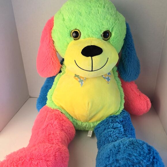 29" Large Plush Dog Stuffed Animal Long-Eared Multicolor Toy - Picture 1 of 7